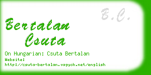 bertalan csuta business card